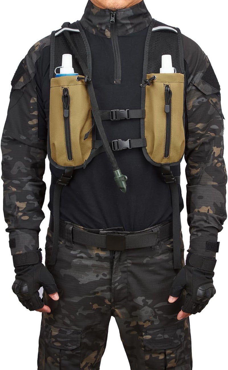 ATBP Running Hydration Vest Pack Tactical 3L Water Bladder Backpack Bag for Cycling Marathon Hiking Daypack Men & Women - Image 4